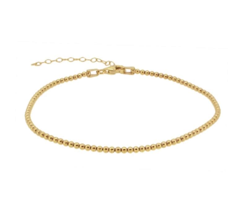 Beaded Gold Anklet Gold Anklet Bracelet Anklet Bracelet Etsy