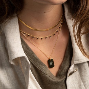 Herringbone choker necklace, Gold choker, Snake chain necklace, Snake chain choker, Gold necklace, Dainty necklace, Dainty choker image 6