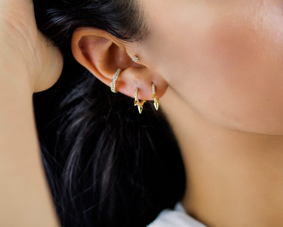 Etsy tiny shop hoop earrings