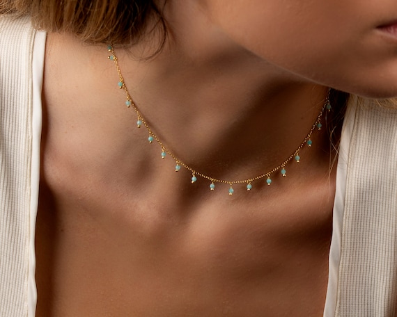 Choker necklace with dangles online
