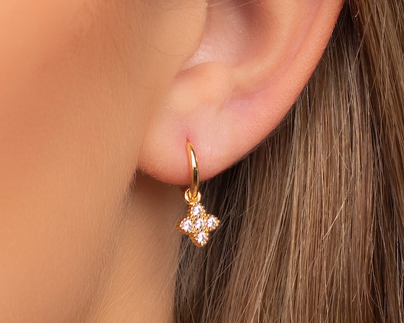 6mm Piccoli Piccoli Mini Orecchini A Cerchio Ear Cuff in Argento