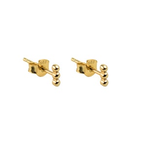 Petits clous d'oreilles, boucles d'oreilles barres en perles délicates, clous d'oreilles barre, clous d'oreilles simples, boucles d'oreilles barres, clous minimalistes, clous d'oreilles fins
