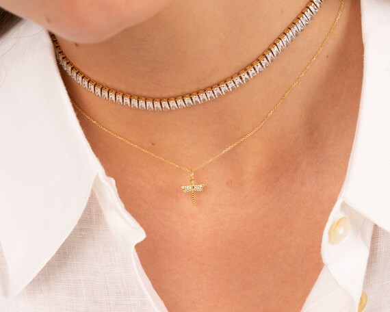 Collana Libellula In Argento Sterling Con Zirconia - Ciondolo Regalo Per Donna, 45+5 Cm - 3