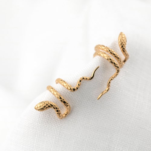 Gold Snake Ear Cuff Etsy