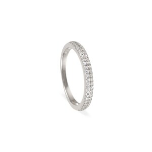 Dainty cz ring 18k gold plated 925 sterling silver, Minimalist band ring, Cz pave minimalist ring image 4