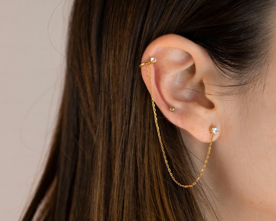 Crystal Leaf Cuff Earrings No Piercing Cartilage Ear Cuff Adjustable Ear  Clip US | eBay