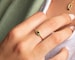 Emerald ring, Dainty ring, Gold ring, Silver ring, Gold emerald cz, Delicate ring, Minimalist ring, Promise ring, Engagement ring 