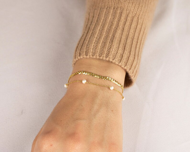 Fashion bracelet Dainty bracelet 925 silver Gold bracelet Minimalist bracelet curb bracelet Curb chain bracelet curb gold bracelet