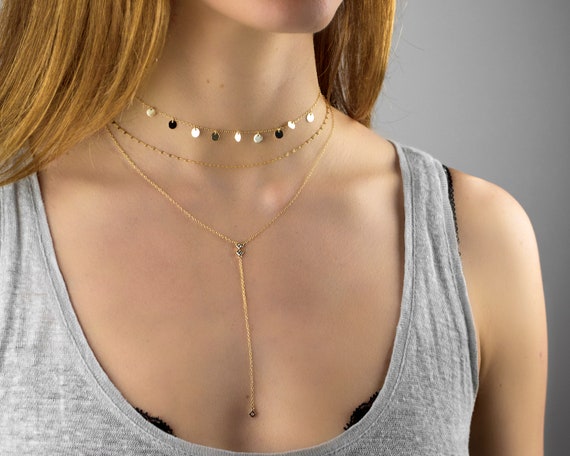 Multi charm gold - Gold necklaces - Trium Jewelry