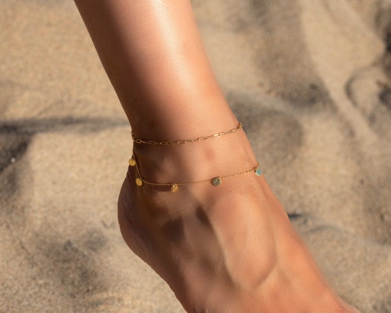 Argento Sterling Doppio Cuore Catena Cavigliera Bracciale - Foto 6