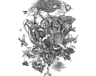 MUNDO LÍQUIDO____Ilustración 70 x 100 cm