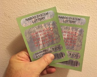 Star Wars Lottery tickets, Naboo System Lottery