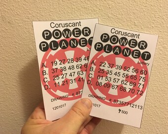 Star Wars Lottery tickets, Coruscant Power Planet Lottery