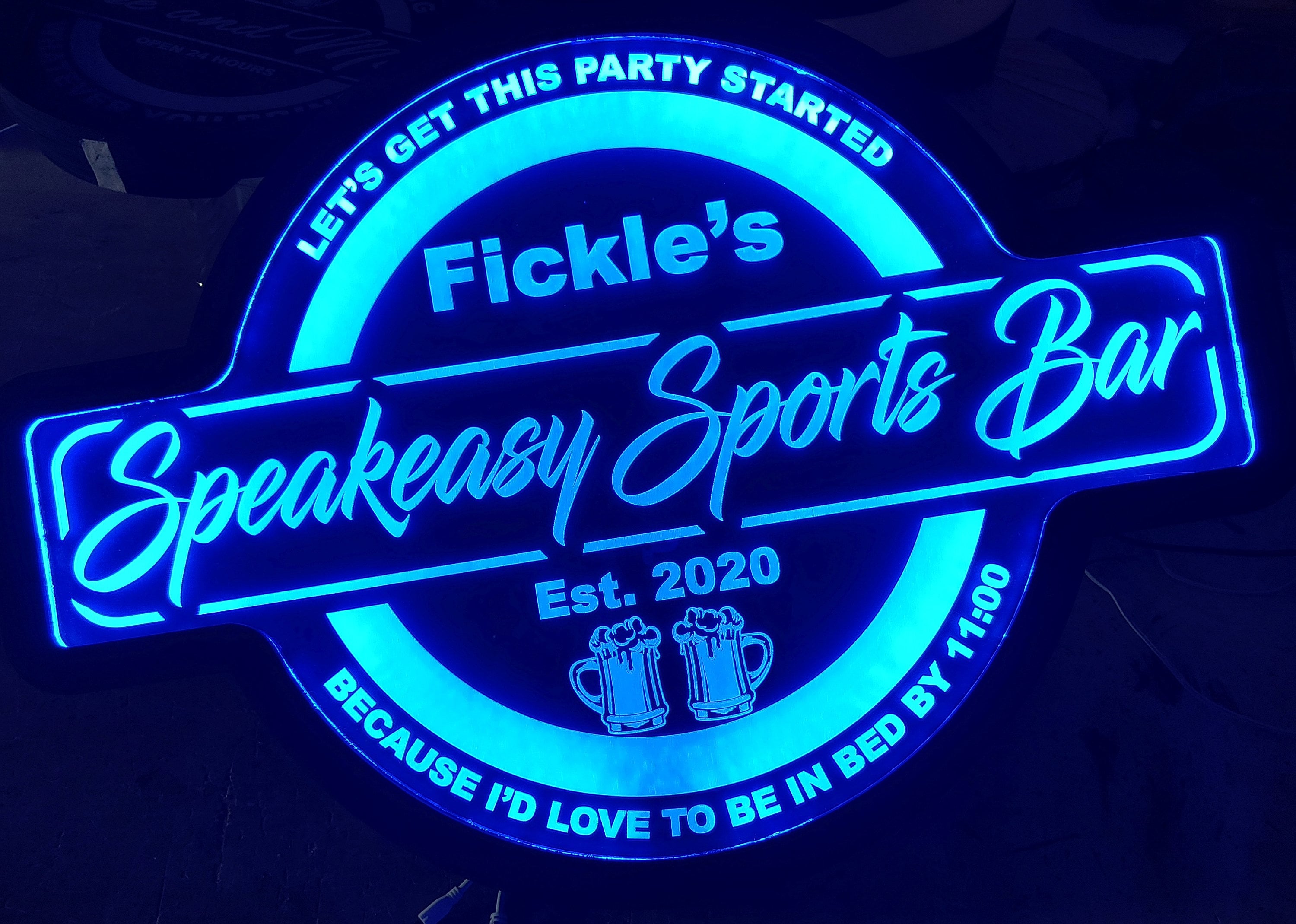 Custom Sports Bar Led Wall Sign Neon Like Color Changing Etsy UK