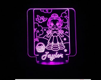 Custom Kids Baby Princess Personalized LED Night Light ,Neon sign, Room Decor, Party Enhancer Nursery  Kids Room,  Free Shipping Made in USA