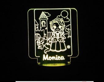 Custom Kids Baby Princess Personalized LED Night Light ,Neon sign, Room Decor, Party Enhancer Nursery  Kids Room,  Free Shipping Made in USA