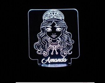 Custom Kids Baby Princess Personalized LED Night Light ,Neon sign, Room Decor, Party Enhancer Nursery  Kids Room,  Free Shipping Made in USA
