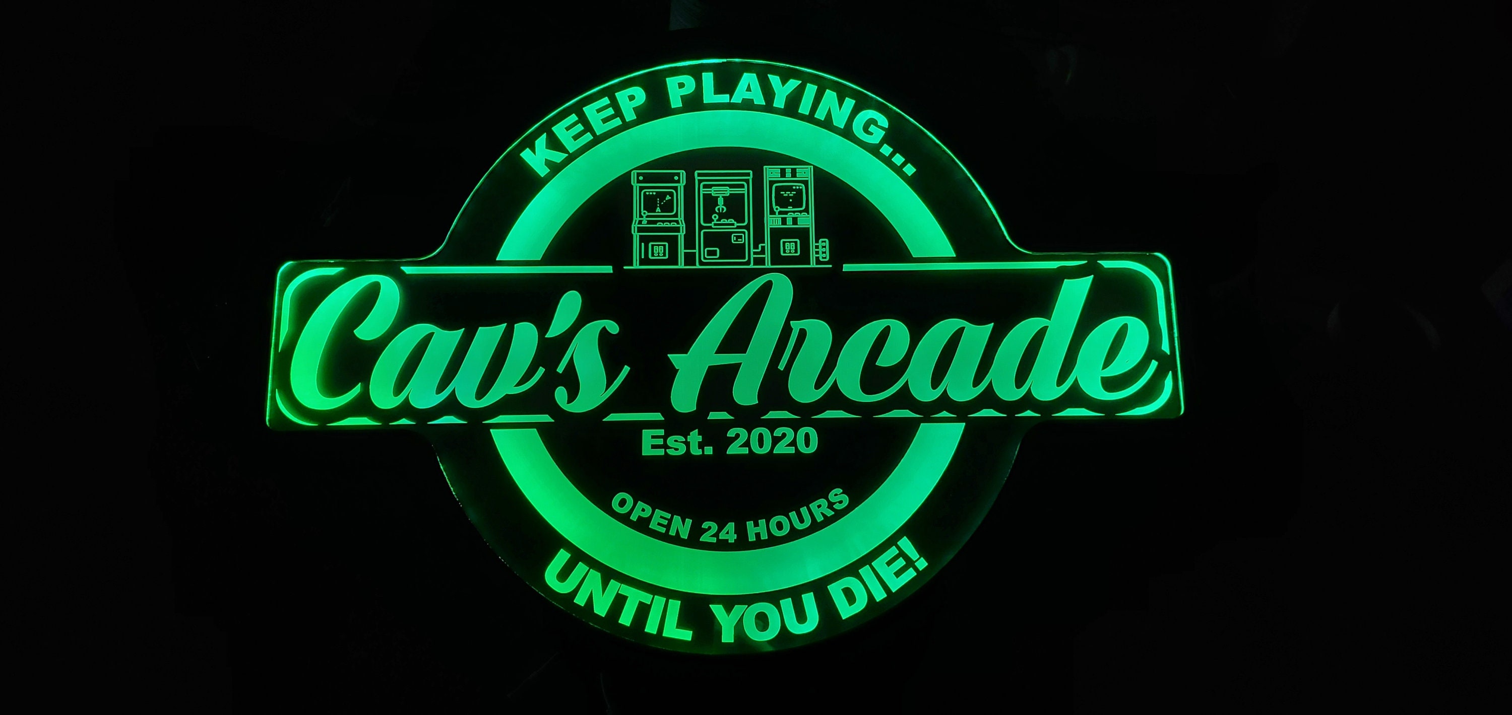 Custom Arcade Game Room Led Wall Sign Neon Like Color Etsy