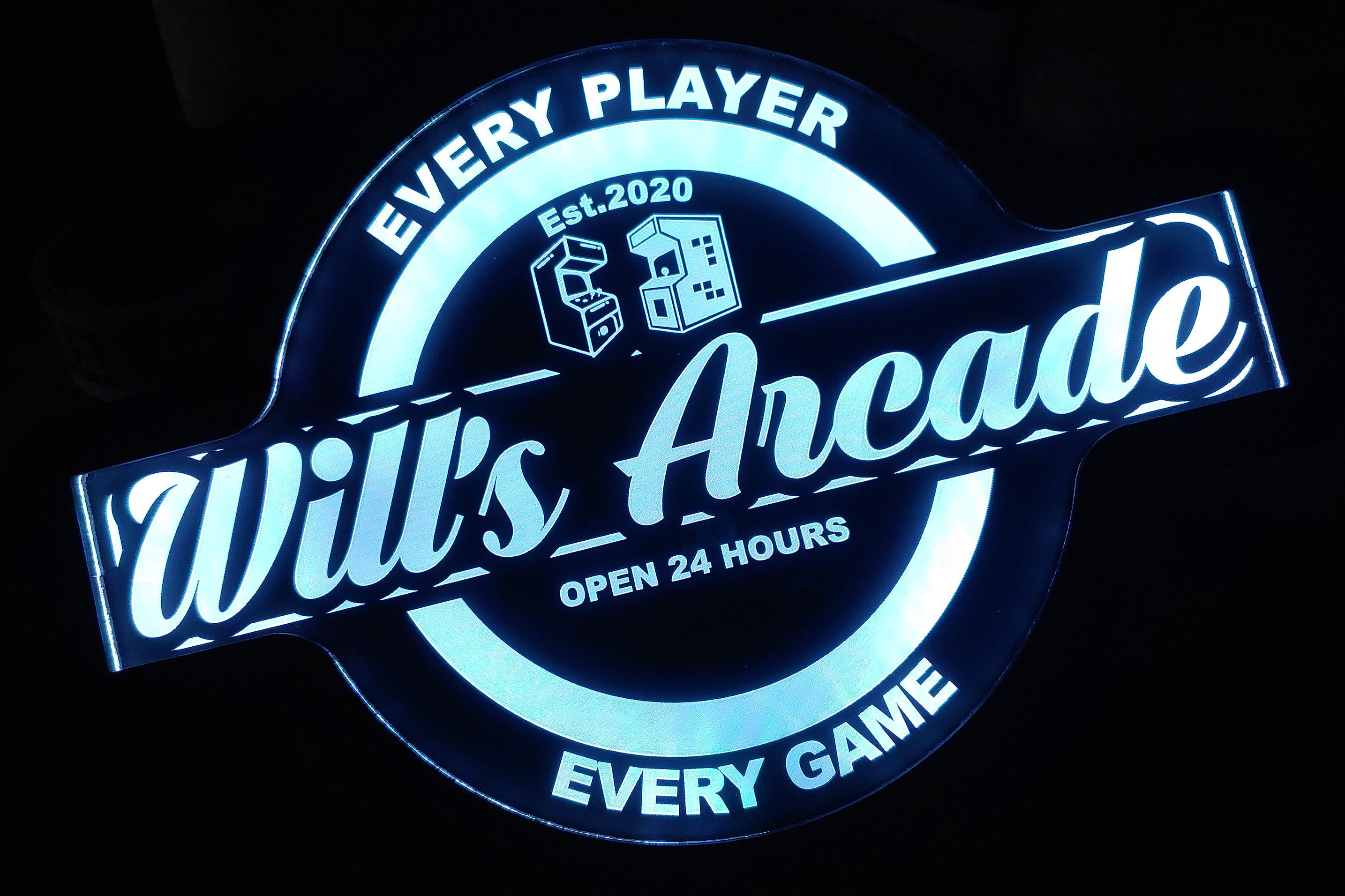 Custom Arcade Game Room Led Wall Sign Neon Like Color Changing Remote Control 4 Sizes Free Shipping