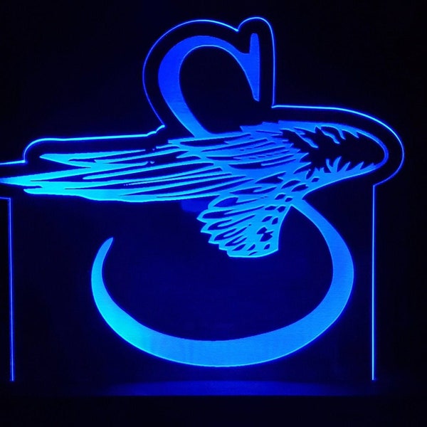 Vintage Sikorsky logo LED light lamp/sign - Neon-like - Free shipping - Made in USA.