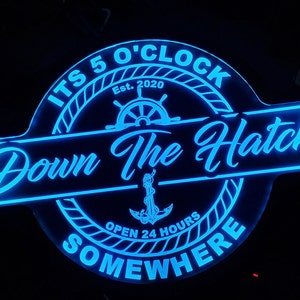 Custom Boater, Boat Name, Marina, Boat Themed Led Wall Sign - Neon - Like - Color Changing - Remote Control - 4 Sizes Free Shipping