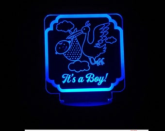 Custom Baby Shower Sign Personalized LED Night Light - Neon sign, Room Decor, Party Enhancer, Nursery, Kids' Room, Free Shipping Made in USA