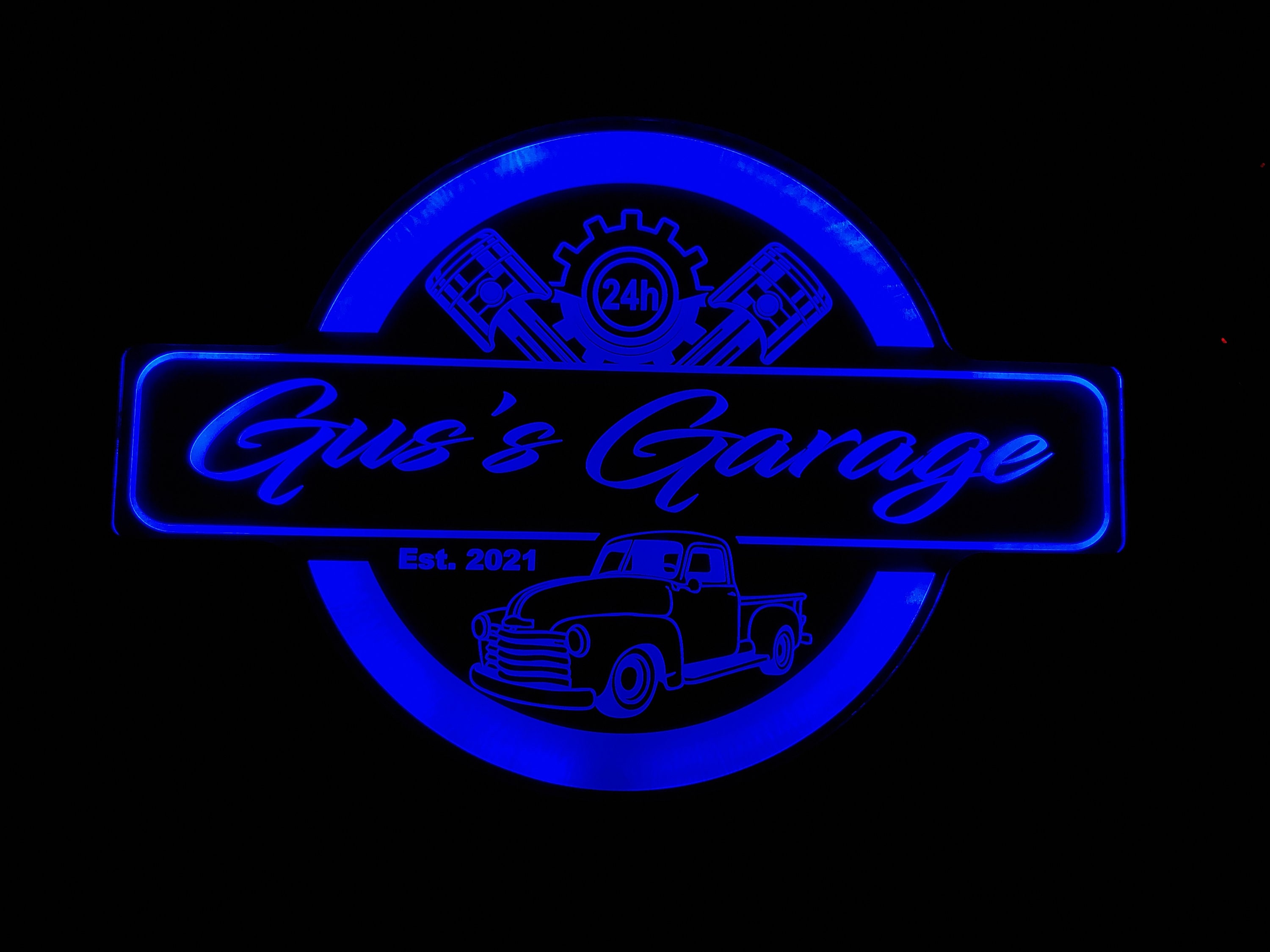 Trucks Color Changing Acrylic Free Shipping 4 Sizes Led Night Light Tractors Custom Sign with Cars Neon-Like