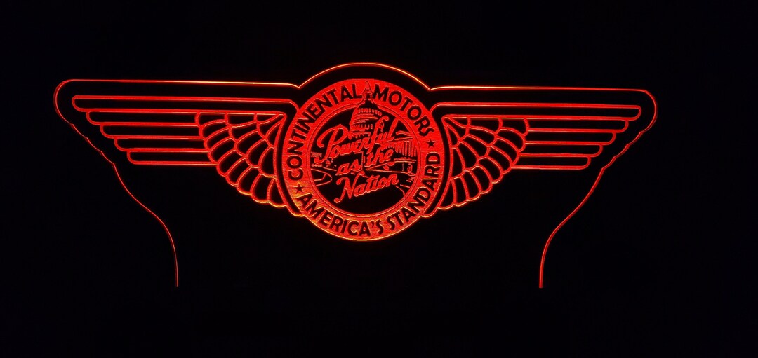 Vintage Continental Motors LED Logo Sign – Color Changing Light, Made ...