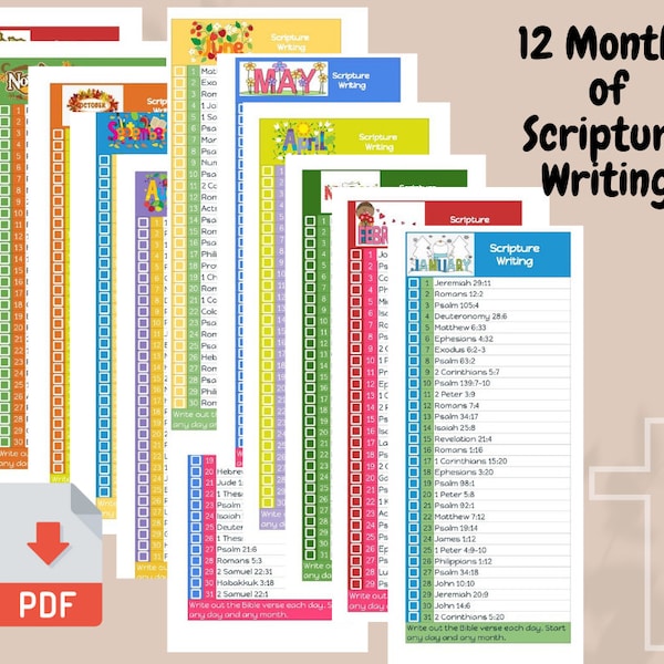 One Year Scripture Writing Plan