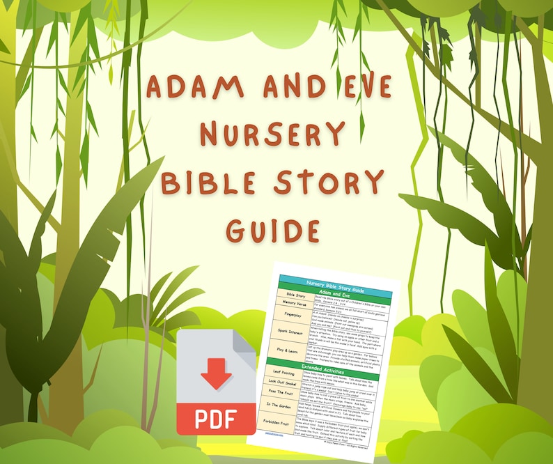 Adam and Eve Printable Lesson Plans for Nursery Ages 1 Month 24 Months