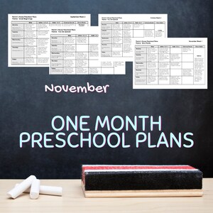 11 月の幼稚園レッスン プラン - 聖書に基づく - 遊びを通して学ぶ - 2 歳、3 歳、4 歳児