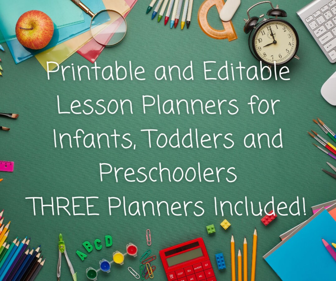 Printable &amp; Editable Lesson Planners for Infants, Toddlers and ...