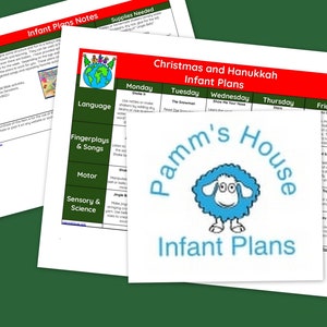 Christmas and Hanukkah Printable Infant Lesson Plans For Baby - Learning Through Play