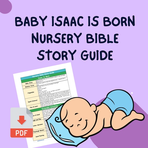 Baby Isaac is Born Lesson Plans for Nursery Ages 1 Month Etsy