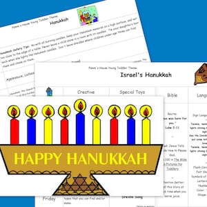 Hanukkah - Printable Toddler Theme - Learning Through Play