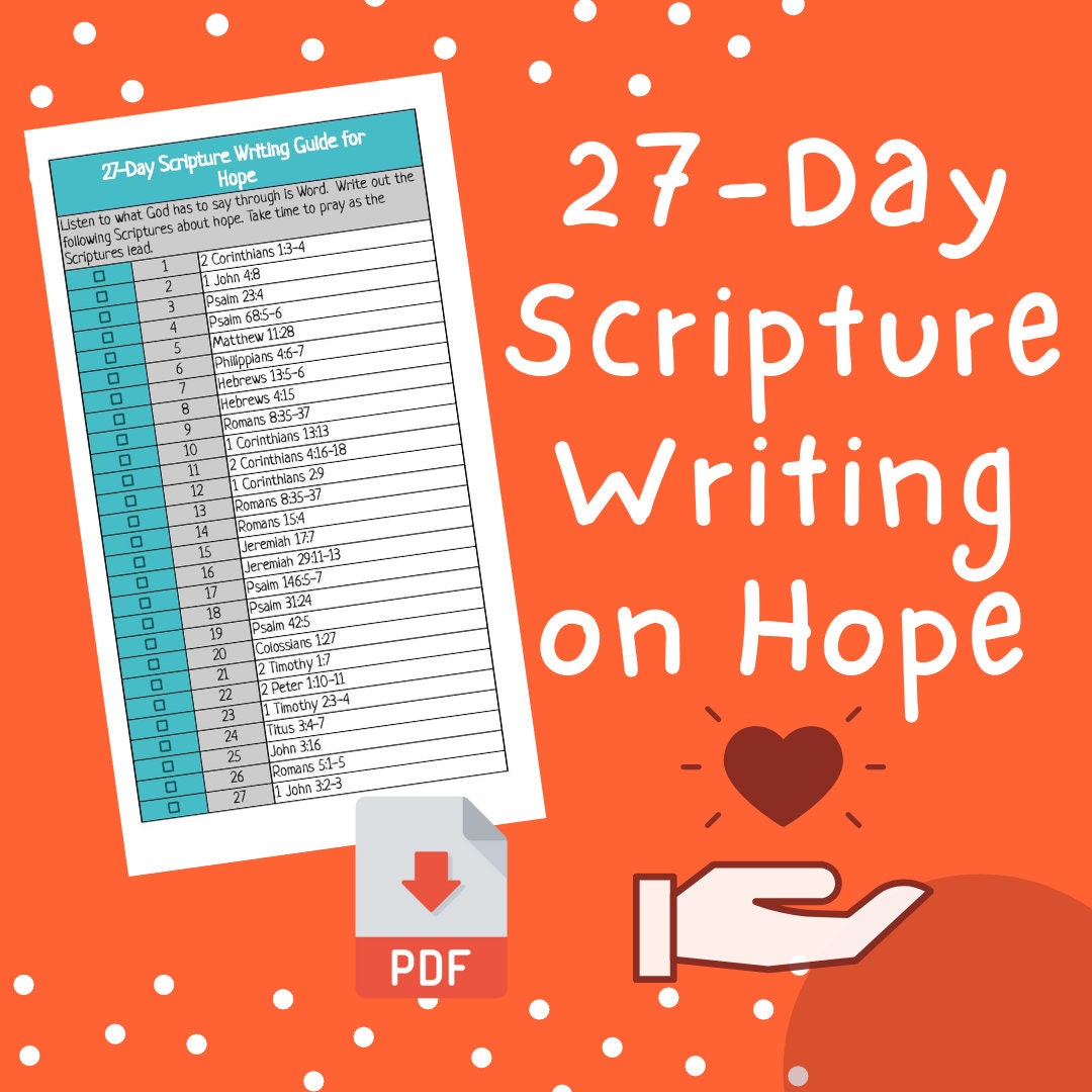 27-day Scripture Writing Guide on Hope - Etsy