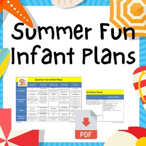 One Week Of Summer Fun Printable Infant Lesson Plans For Baby - Learning Through Play