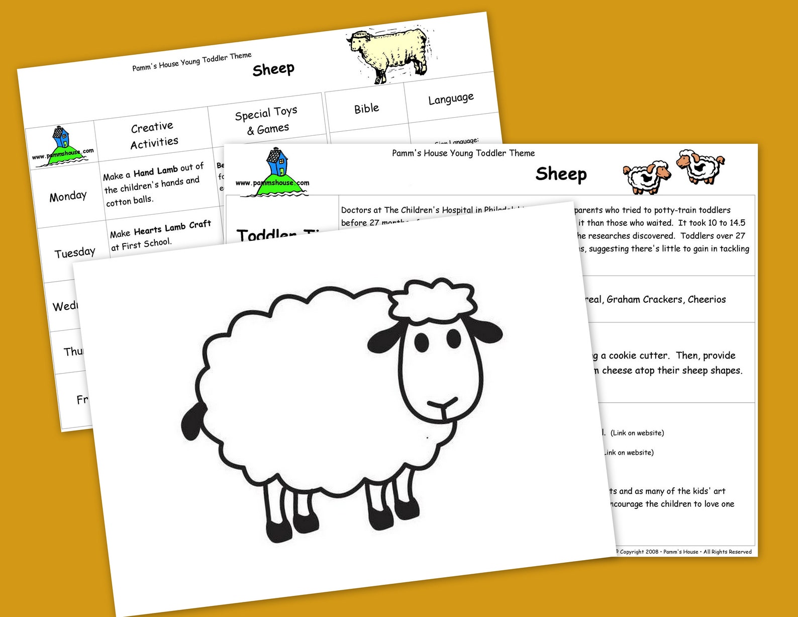 Sheep Printable Toddler Theme Learning Through Play Etsy