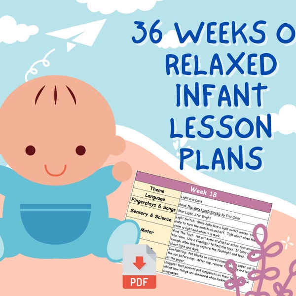 36 weken ontspannen wekelijkse lesplannen voor baby's van 0 maanden - 24 maanden - leer door te spelen