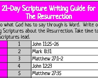 21-Day Scripture Writing Guide on the Resurrection