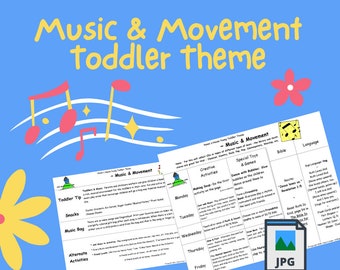 Music & Movement - Printable Toddler Theme - Learning Through Play