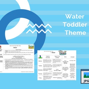 Water - Printable Toddler Theme - Learning Through Play