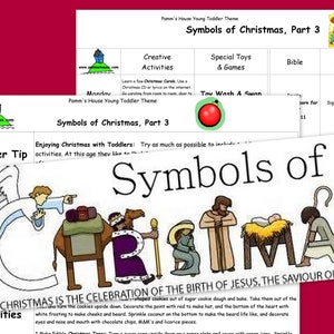 Symbole von Weihnachten, Teil 3 - Druckbares Kleinkind Thema - Spielendes Lernen