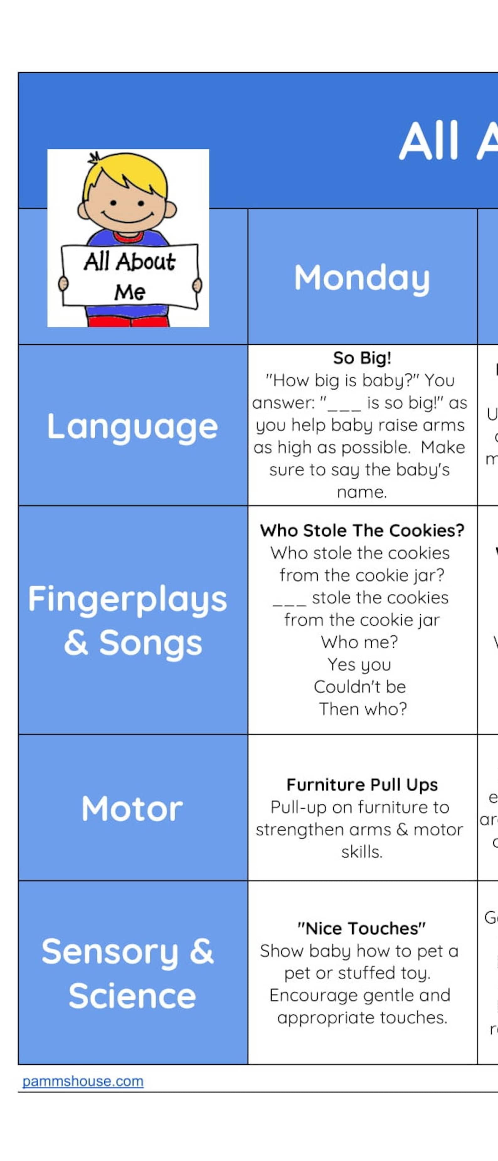 About Me Baby Printable