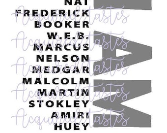 I AM SVG Digital Download (Martin Luther King, Frederick Douglas, Booker, Marcus, Etc) Black History BLM