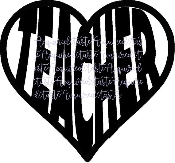 teacher love heart shaped