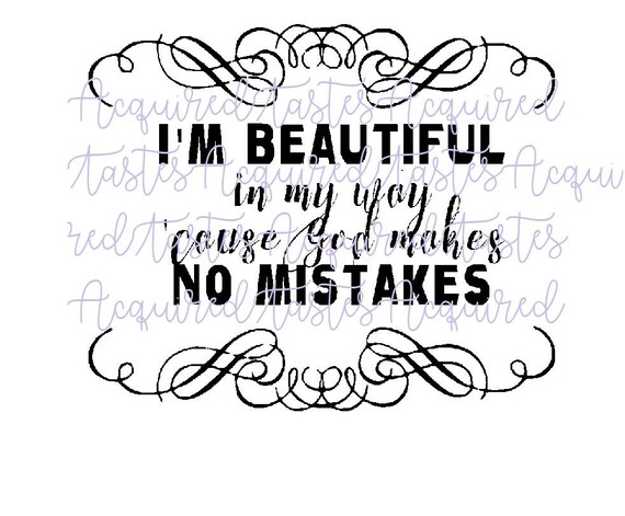 God Makes No Mistakes Svg Lady Gaga Born This Way Lyrics Etsy