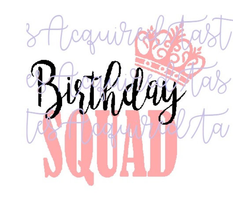 Birthday Squad SVG | Etsy