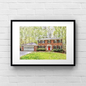Custom Watercolor House Portrait, Watercolor House Painting, Personalized Housewarming Gift, First Home Gift, Realtor Closing Gift