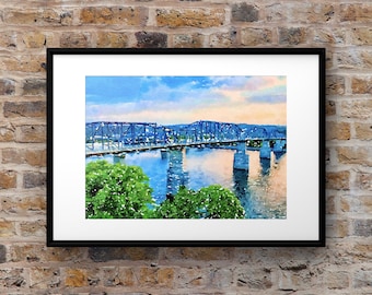 Aquarellmalerei vom Bild, Foto zur Kunst, benutzerdefinierter Aquarelldruck